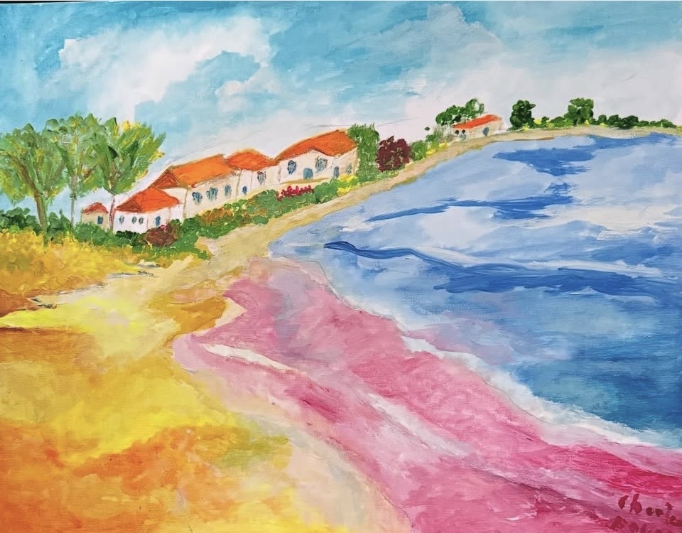 Village au bord de l'eau