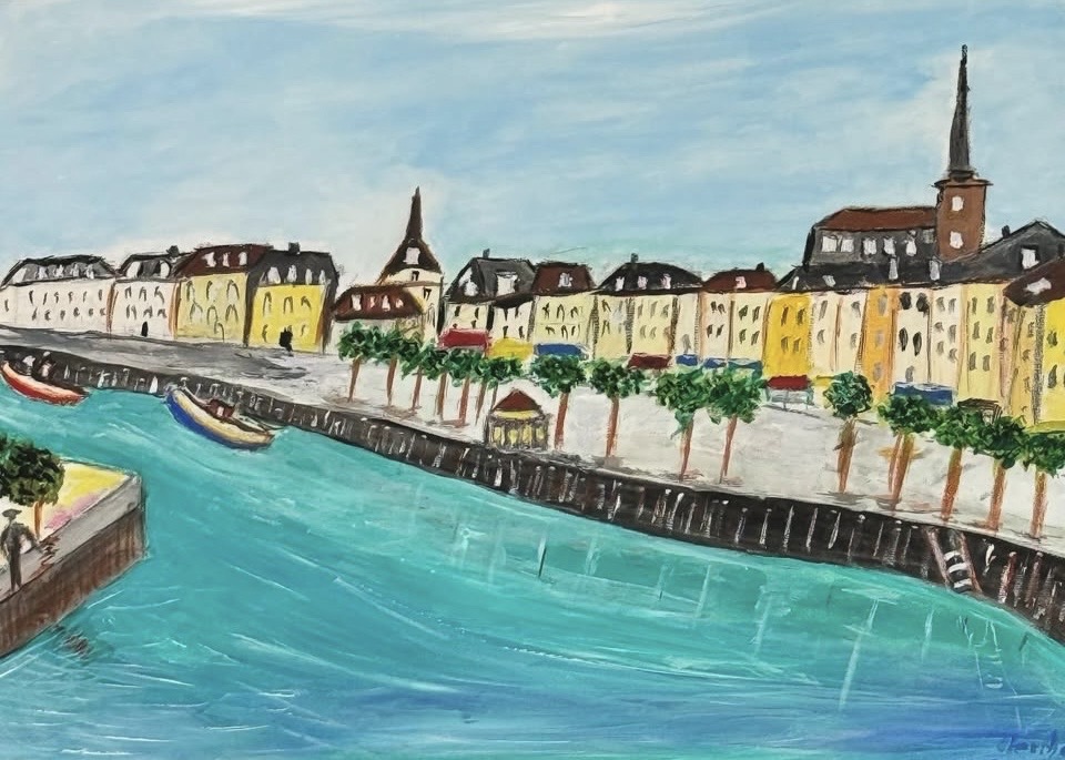 Reflets paisibles sur le port de Trouville